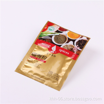 Food grade gravure printed surface wasabi powder packaging bag